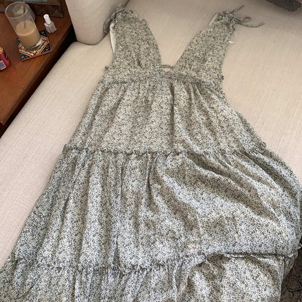 Lulus midi boho tiered dress